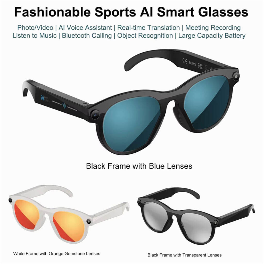 Смарт-очки Smart AI Glasses M88S, Черный - № 10 Смарт-очки Smart AI Glasses M88S, Черный - № 10