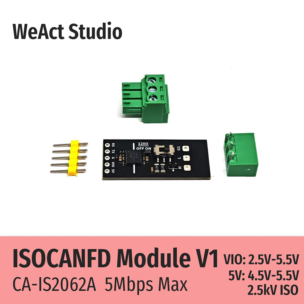 Налагоджувальна плата WeAct Studio ISOCANFD Module V1 CA-IS2062A - № 2 Налагоджувальна плата WeAct Studio ISOCANFD Module V1 CA-IS2062A - № 2