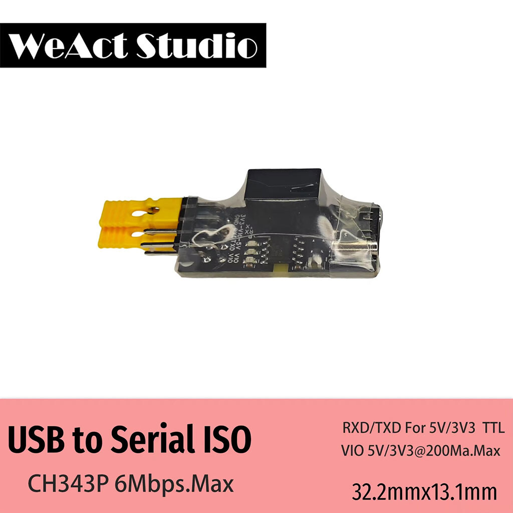 Перетворювач WeAct Studio CH343P Isolated USB - Serial Port - № 1 Перетворювач WeAct Studio CH343P Isolated USB - Serial Port - № 1