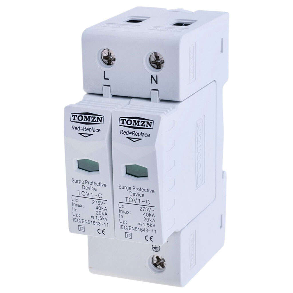 Устройство защиты от импульсных перенапряжений TOMZN 2P AC TOV1-C 275V - № 1 Устройство защиты от импульсных перенапряжений TOMZN 2P AC TOV1-C 275V - № 1