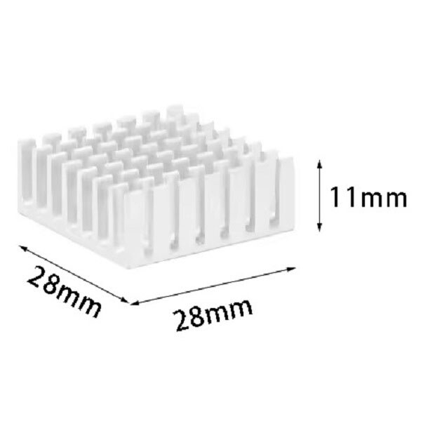 Радіатор алюмінієвий 28x28x11mm - № 2 Радіатор алюмінієвий 28x28x11mm - № 2
