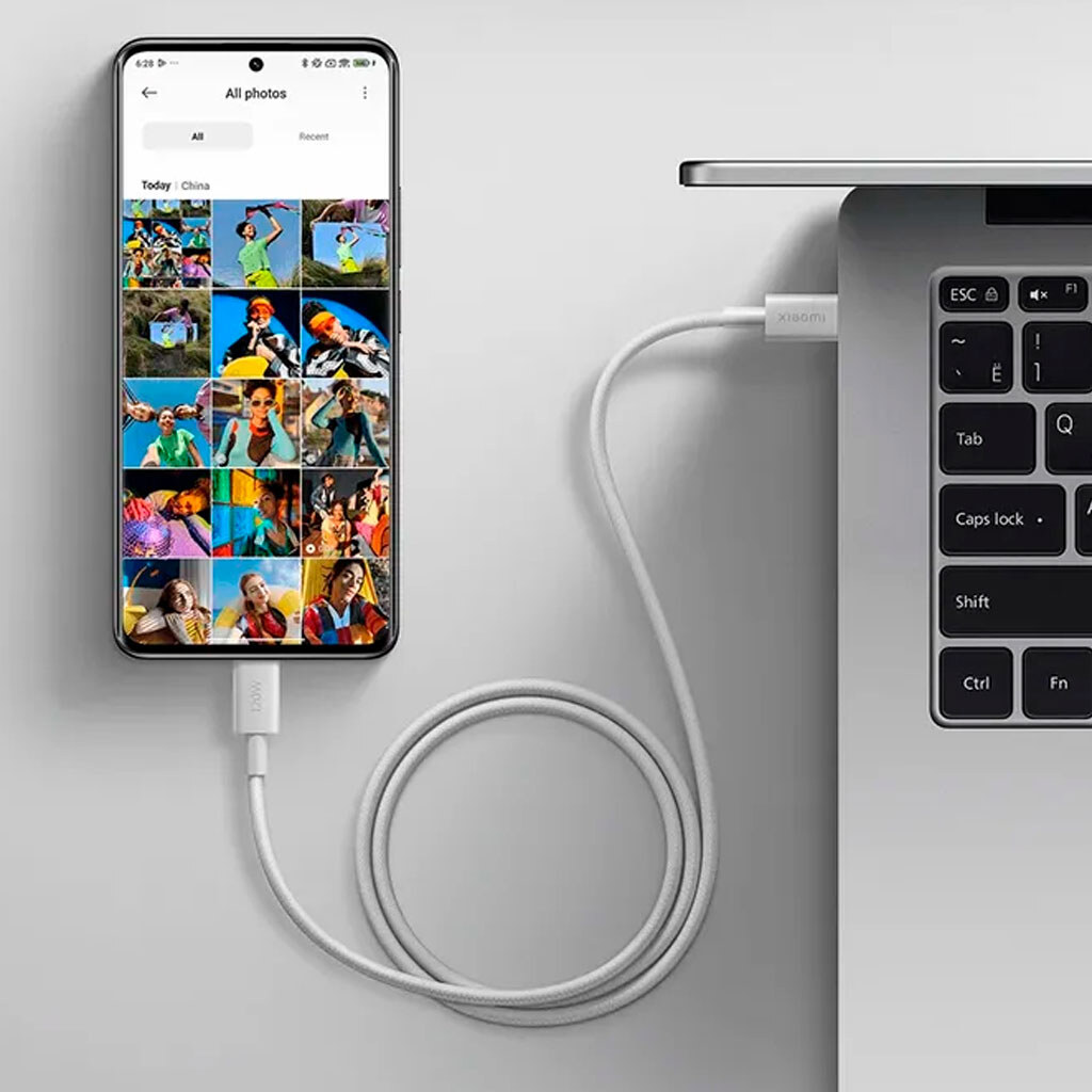USB кабель Xiaomi, Type-C, 2.0 м., Білий - № 4 USB кабель Xiaomi, Type-C, 2.0 м., Білий - № 4