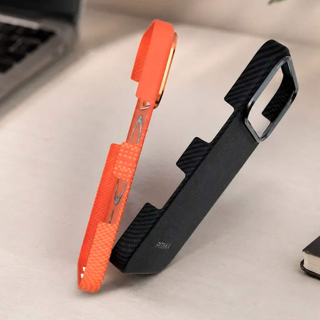Чехол (накладка) Apple iPhone 15 Pro, Pitaka Ultra Slim, MagSafe, Black-Gray, Черный - № 4 Чехол (накладка) Apple iPhone 15 Pro, Pitaka Ultra Slim, MagSafe, Black-Gray, Черный - № 4