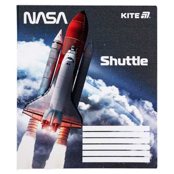 Зошит "NASA", 18 арк., кл., гібр. лак + УФ лак, Kite - № 5 Зошит "NASA", 18 арк., кл., гібр. лак + УФ лак, Kite - № 5