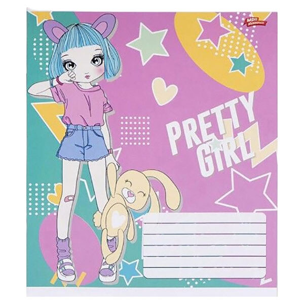 Зошит КОЛІРНИЙ на 12 аркушів "PRETTY GIRL", Клітина, 20 ШТ., Мрії Збуваються - № 2 Зошит КОЛІРНИЙ на 12 аркушів "PRETTY GIRL", Клітина, 20 ШТ., Мрії Збуваються - № 2