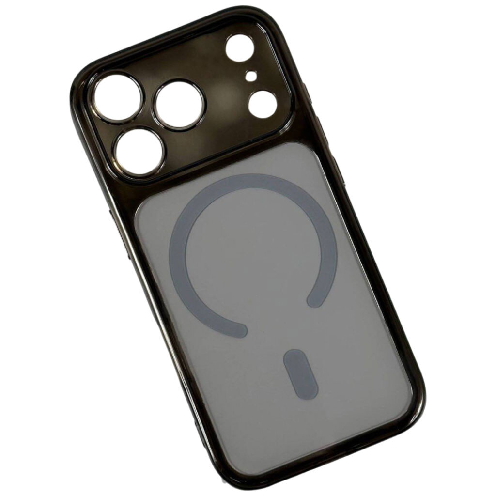 Чехол (накладка) Apple iPhone 15 Pro, Neon Pulse, MagSafe, Серый - № 1 Чехол (накладка) Apple iPhone 15 Pro, Neon Pulse, MagSafe, Серый - № 1