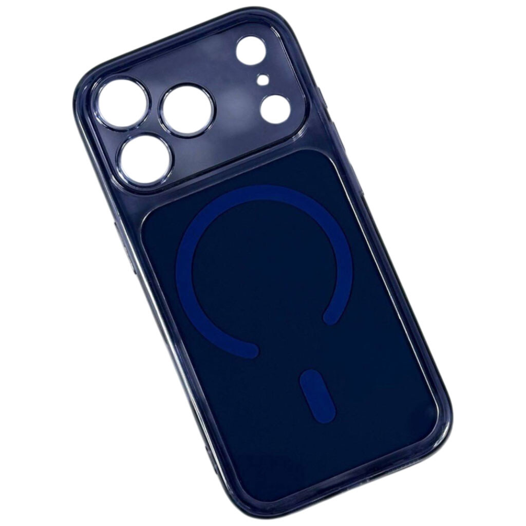 Чехол (накладка) Apple iPhone 17 Pro Max, Neon Pulse, MagSafe, Синий - № 1 Чехол (накладка) Apple iPhone 17 Pro Max, Neon Pulse, MagSafe, Синий - № 1