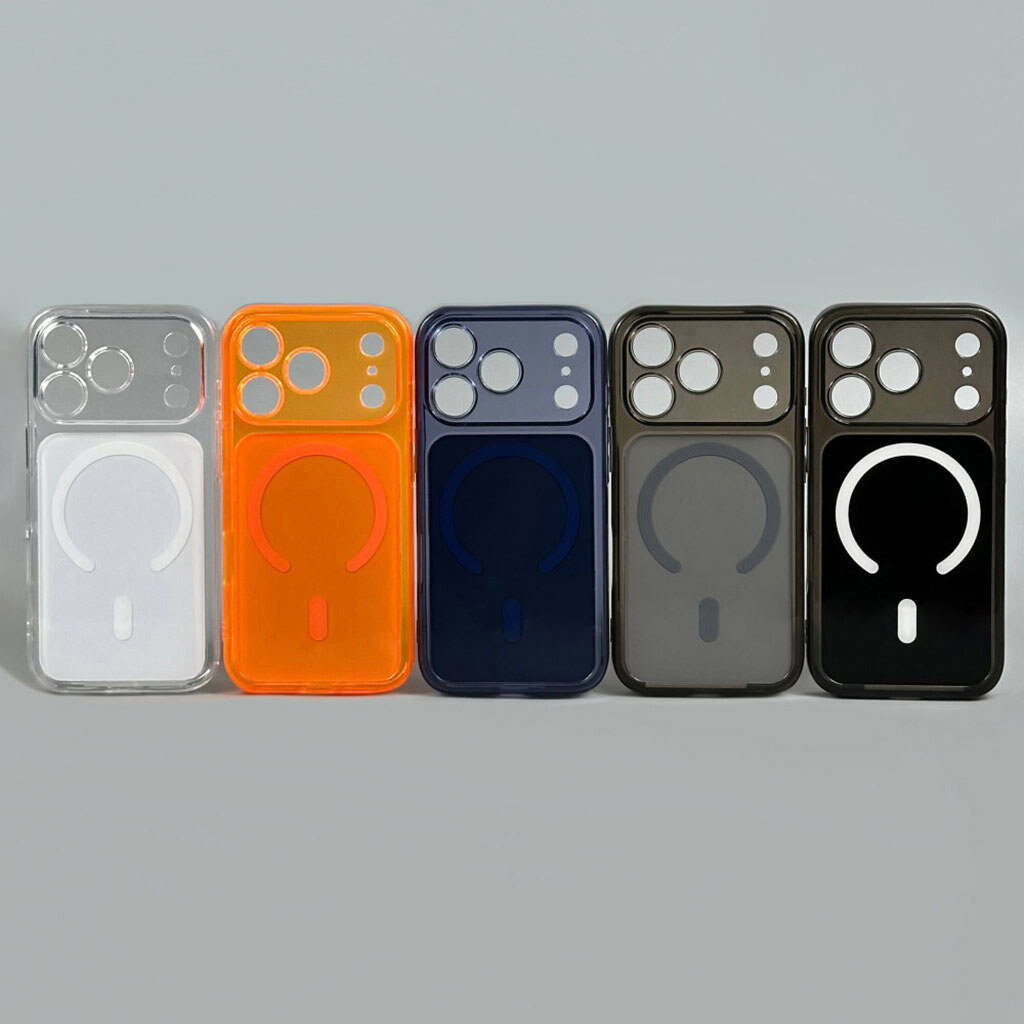 Чехол (накладка) Apple iPhone 17 Pro Max, Neon Pulse, MagSafe, Синий - № 2 Чехол (накладка) Apple iPhone 17 Pro Max, Neon Pulse, MagSafe, Синий - № 2