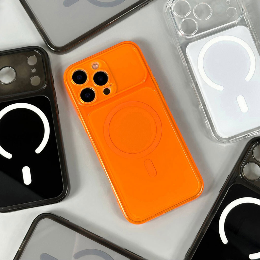 Чехол (накладка) Apple iPhone 17 Pro Max, Neon Pulse, MagSafe, Синий - № 4 Чехол (накладка) Apple iPhone 17 Pro Max, Neon Pulse, MagSafe, Синий - № 4