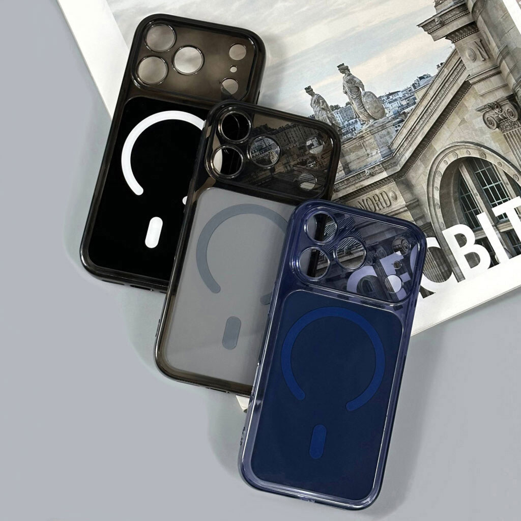 Чехол (накладка) Apple iPhone 17 Pro Max, Neon Pulse, MagSafe, Синий - № 5 Чехол (накладка) Apple iPhone 17 Pro Max, Neon Pulse, MagSafe, Синий - № 5