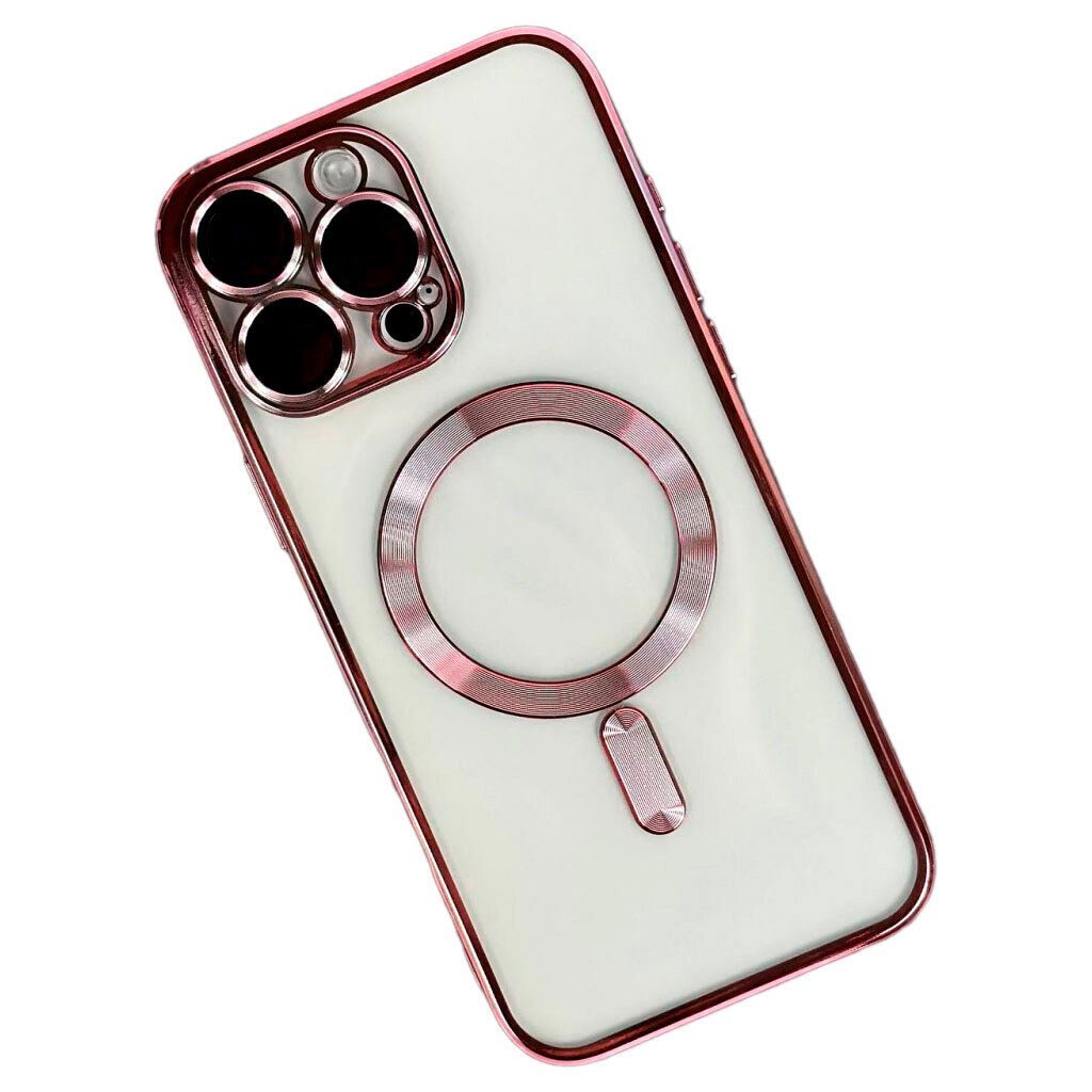Чехол (накладка) Samsung Galaxy S26 Edge / Galaxy S26 Plus, Metallic Full Camera, MagSafe, Розовый - № 1 Чехол (накладка) Samsung Galaxy S26 Edge / Galaxy S26 Plus, Metallic Full Camera, MagSafe, Розовый - № 1