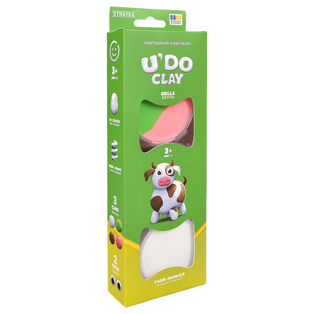 Набір пластиліну для ліплення повітряний "U'do clay" - № 4 Набір пластиліну для ліплення повітряний "U'do clay" - № 4