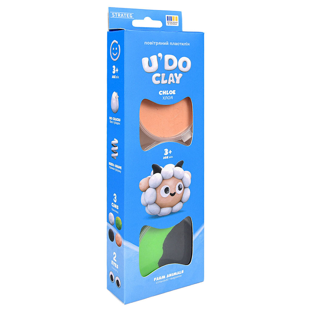 Набір пластиліну для ліплення повітряний "U'do clay" - № 10 Набір пластиліну для ліплення повітряний "U'do clay" - № 10