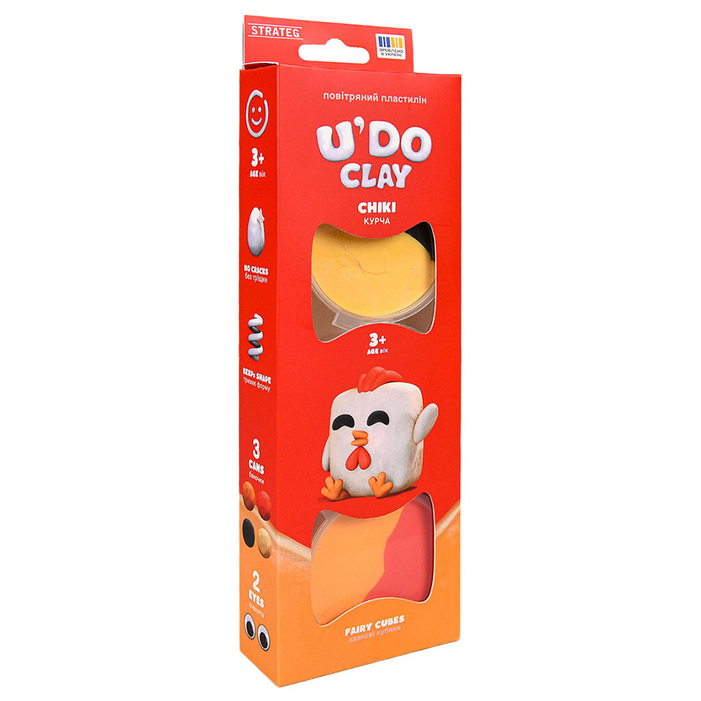 Набір пластиліну для ліплення повітряний "U'do clay" - № 12 Набір пластиліну для ліплення повітряний "U'do clay" - № 12