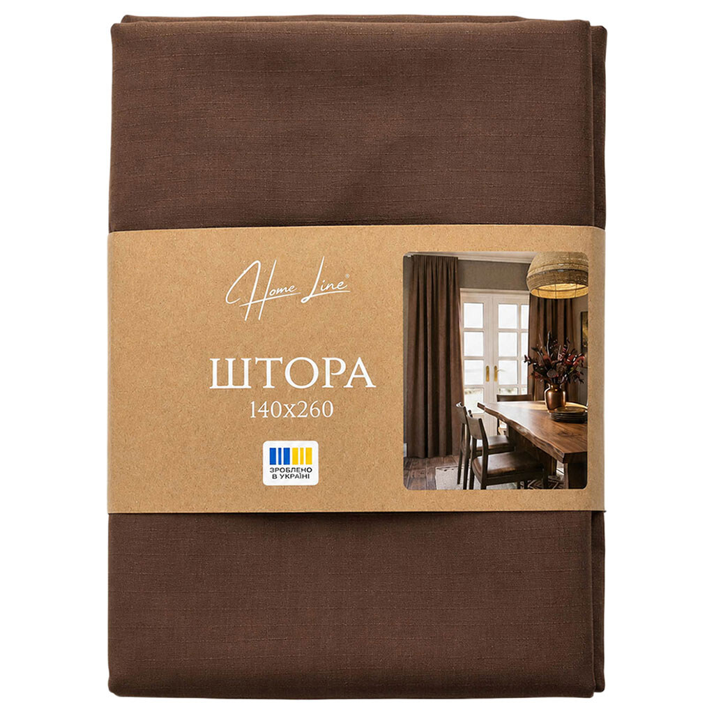Штора для вікон текстильна Home Line, мікс, 140х260 см - № 2 Штора для вікон текстильна Home Line, мікс, 140х260 см - № 2