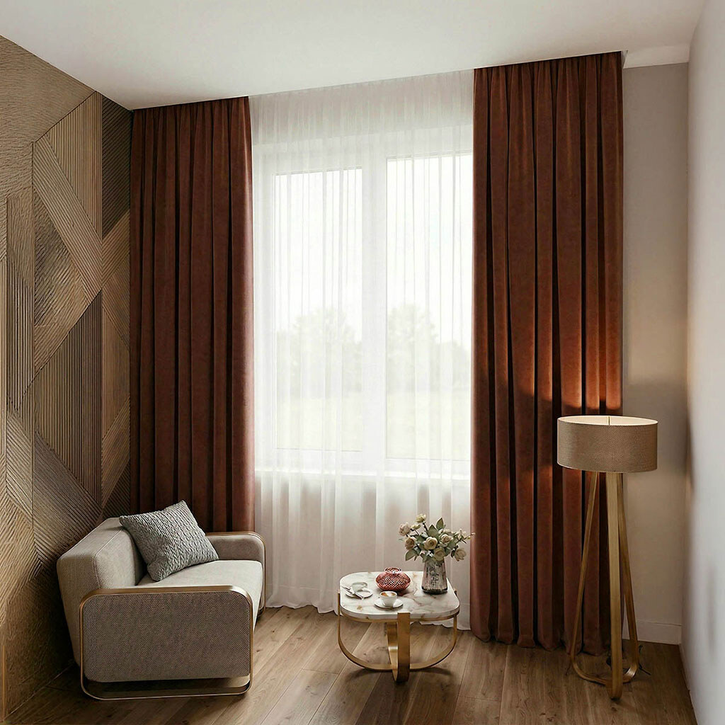 Штора для вікон текстильна Home Line, мікс, 140х260 см - № 3 Штора для вікон текстильна Home Line, мікс, 140х260 см - № 3