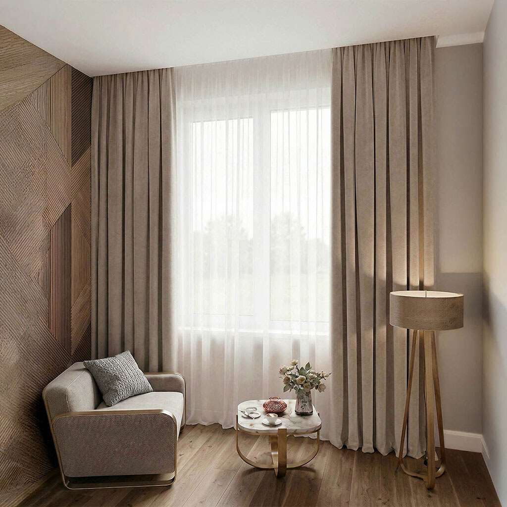 Штора для вікон текстильна Home Line, мікс, 140х260 см - № 4 Штора для вікон текстильна Home Line, мікс, 140х260 см - № 4