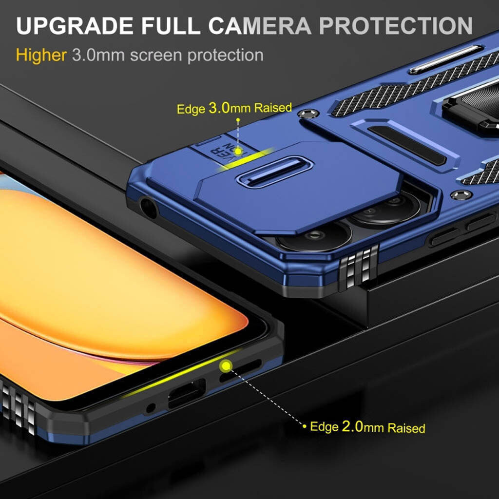 Чохол (накладка) Apple iPhone 17 Pro, Epik Camshield Army Ring, Navy, Синій - № 3 Чохол (накладка) Apple iPhone 17 Pro, Epik Camshield Army Ring, Navy, Синій - № 3