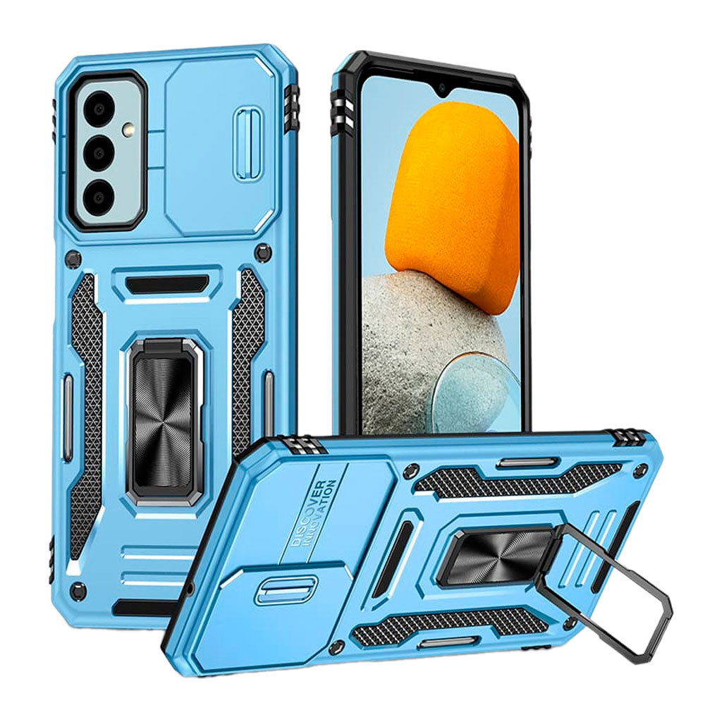 Чохол (накладка) Samsung A276 Galaxy A27, Epik Camshield Army Ring, Light Blue, Блакитний - № 1 Чохол (накладка) Samsung A276 Galaxy A27, Epik Camshield Army Ring, Light Blue, Блакитний - № 1