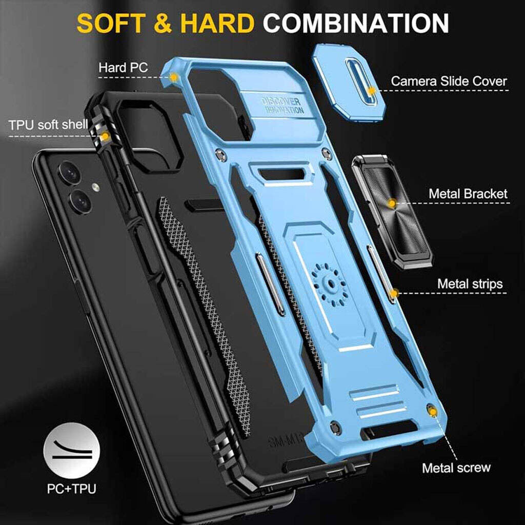 Чохол (накладка) Samsung A276 Galaxy A27, Epik Camshield Army Ring, Light Blue, Блакитний - № 2 Чохол (накладка) Samsung A276 Galaxy A27, Epik Camshield Army Ring, Light Blue, Блакитний - № 2