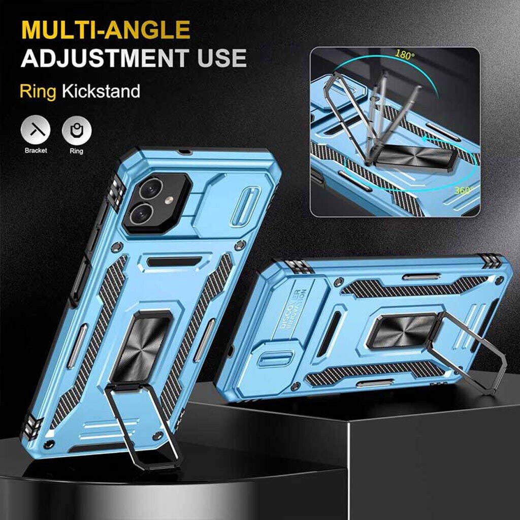 Чохол (накладка) Samsung A276 Galaxy A27, Epik Camshield Army Ring, Light Blue, Блакитний - № 5 Чохол (накладка) Samsung A276 Galaxy A27, Epik Camshield Army Ring, Light Blue, Блакитний - № 5