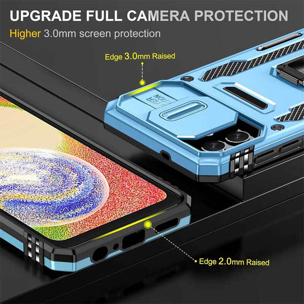 Чохол (накладка) Samsung A276 Galaxy A27, Epik Camshield Army Ring, Light Blue, Блакитний - № 6 Чохол (накладка) Samsung A276 Galaxy A27, Epik Camshield Army Ring, Light Blue, Блакитний - № 6