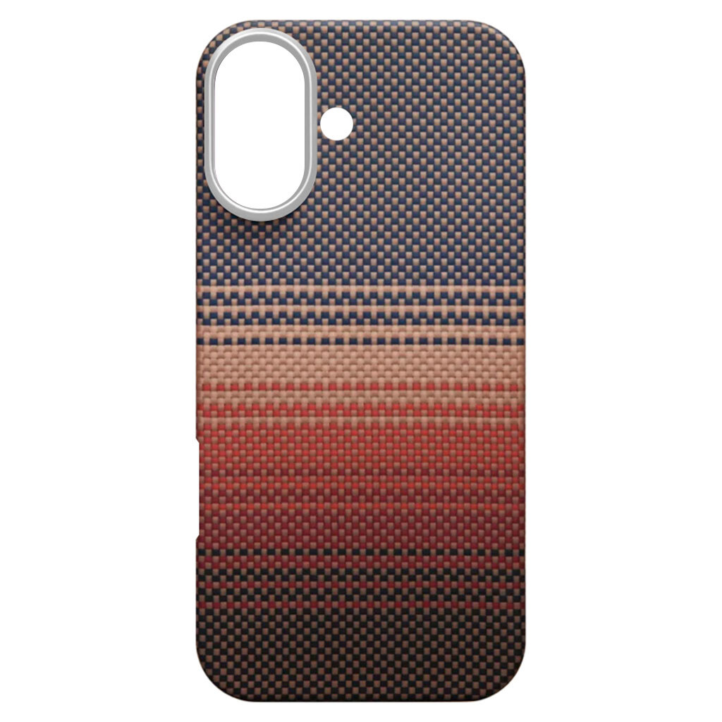 Чехол (накладка) Apple iPhone 17, Carbon Style, MagSafe, Красный - № 1 Чехол (накладка) Apple iPhone 17, Carbon Style, MagSafe, Красный - № 1