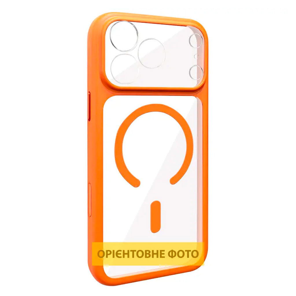 Чехол (накладка) Apple iPhone 13, GETMAN Moon Clear, MagSafe, Оранжевый - № 1 Чехол (накладка) Apple iPhone 13, GETMAN Moon Clear, MagSafe, Оранжевый - № 1