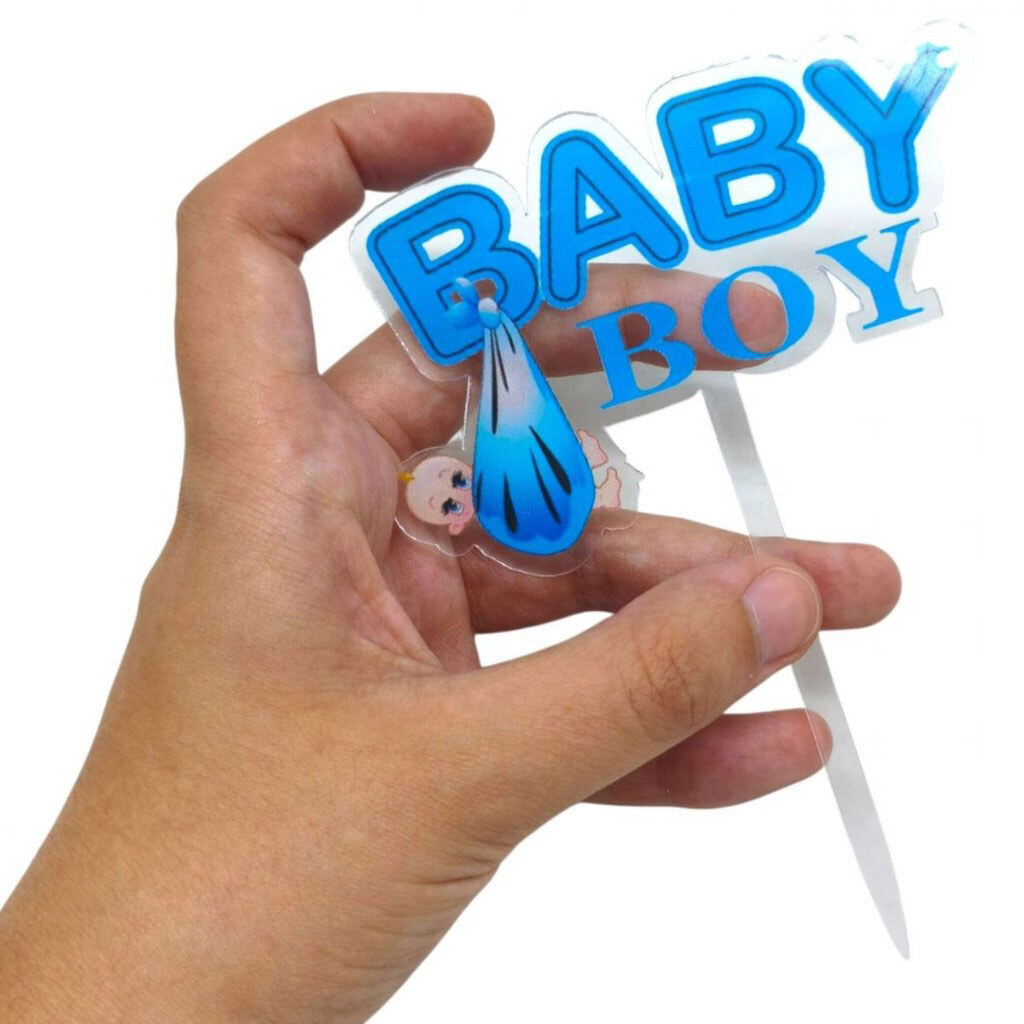 Топер на торт "Baby boy", 14см, Mic - № 2 Топер на торт "Baby boy", 14см, Mic - № 2