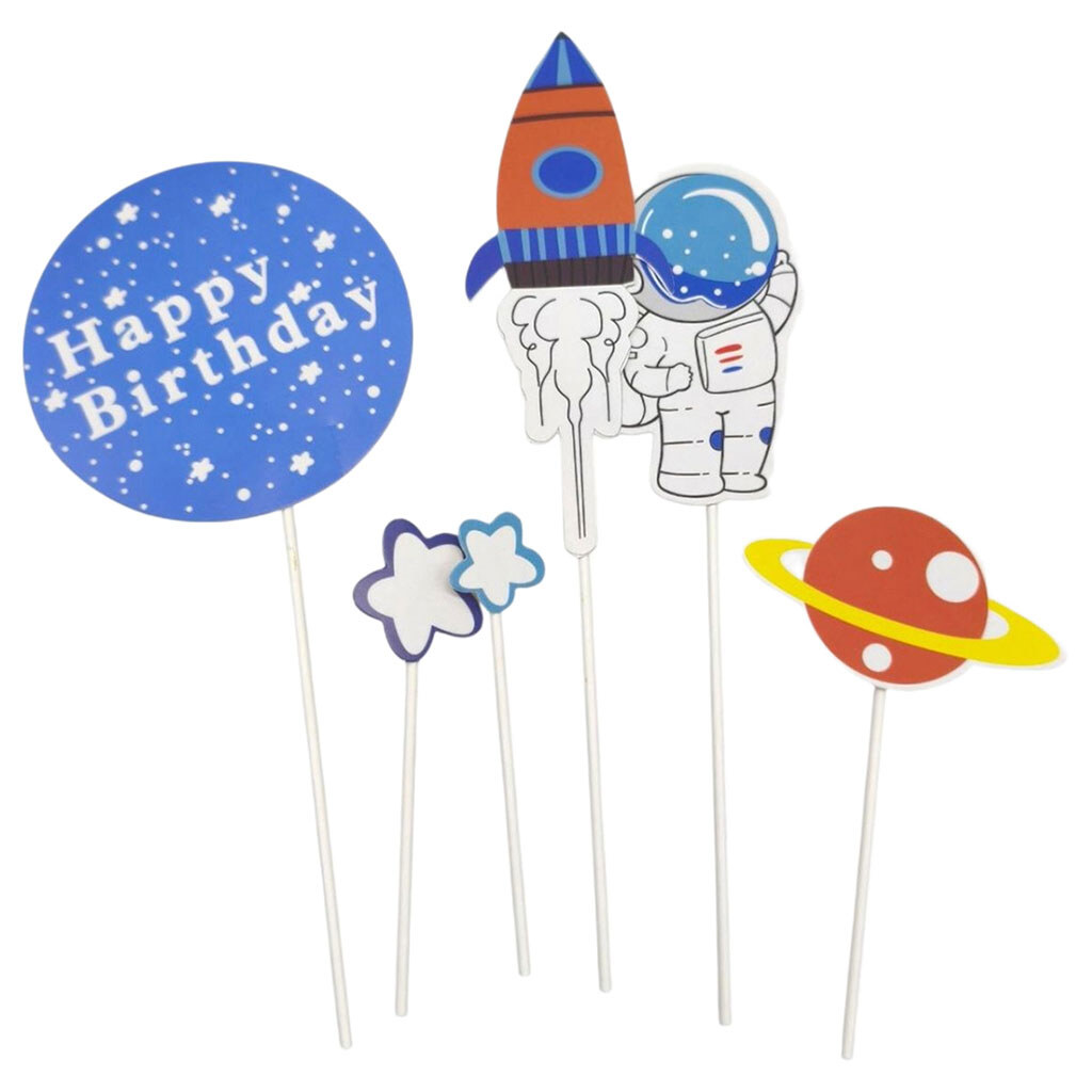 Топер на торт дитячий "Happy Birthday: КОСМОС", Mic - № 1 Топер на торт дитячий "Happy Birthday: КОСМОС", Mic - № 1