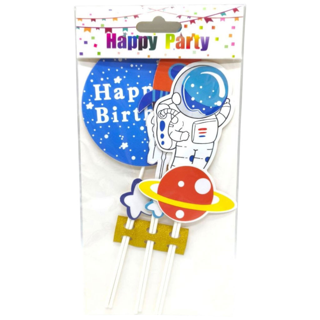 Топер на торт дитячий "Happy Birthday: КОСМОС", Mic - № 2 Топер на торт дитячий "Happy Birthday: КОСМОС", Mic - № 2
