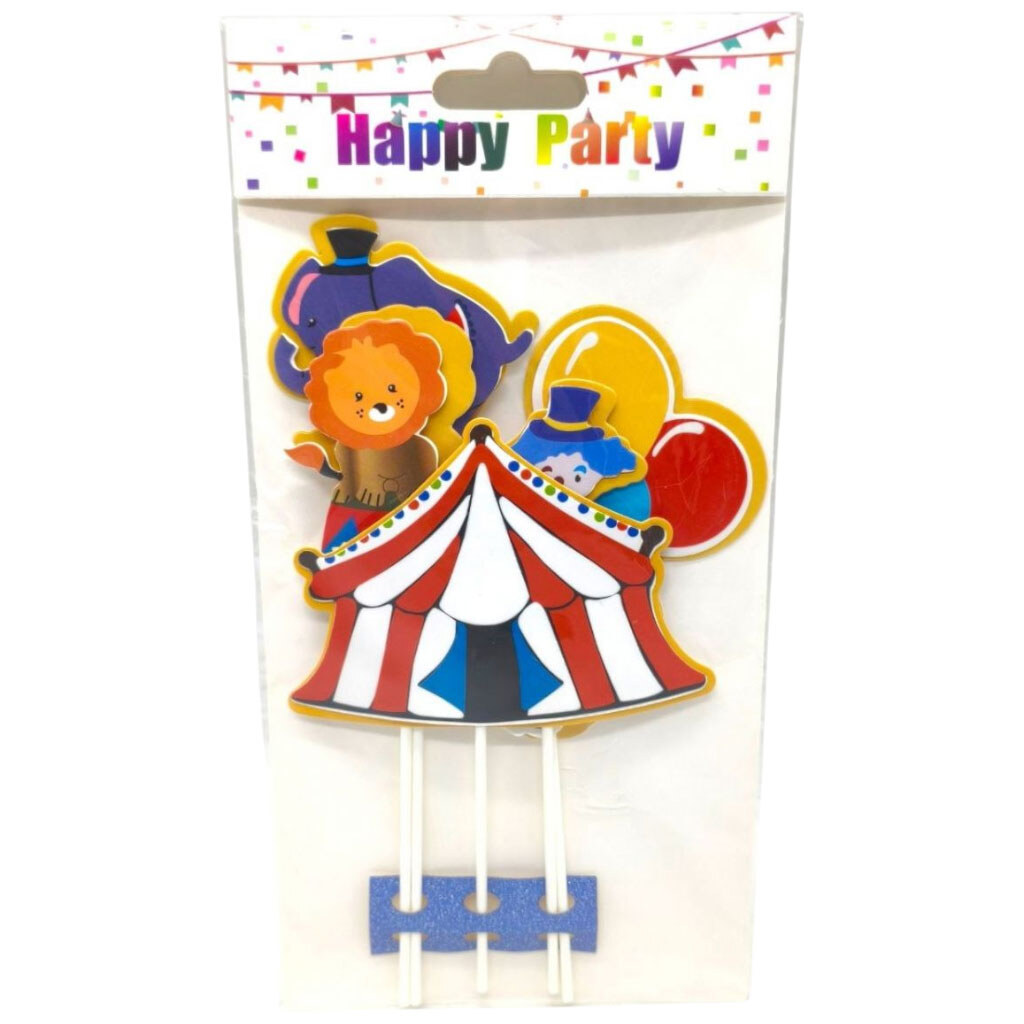 Топер на торт дитячий "Happy Birthday: ЦИРК", Mic - № 2 Топер на торт дитячий "Happy Birthday: ЦИРК", Mic - № 2