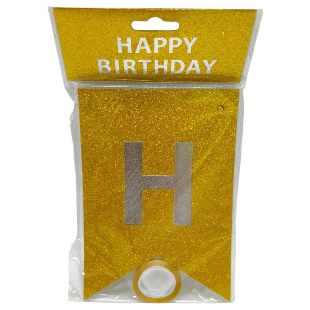 Гірлянда-розтяжка прапорці "Happy birthday", 12x16смx5м, Mic - № 1 Гірлянда-розтяжка прапорці "Happy birthday", 12x16смx5м, Mic - № 1
