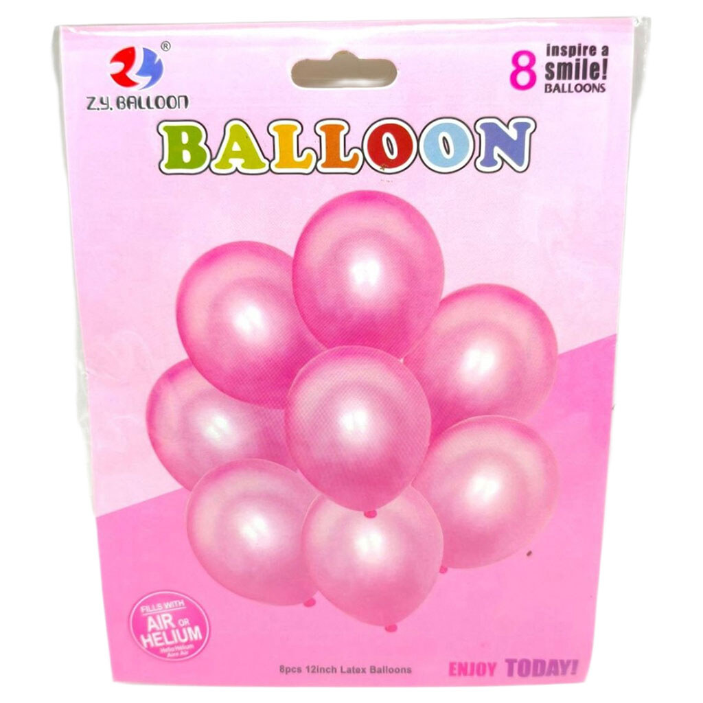 Набор латексных шаров металлик, 8 штук, 30 см, ВИД 1, Z.Y. Ballon - № 1 Набор латексных шаров металлик, 8 штук, 30 см, ВИД 1, Z.Y. Ballon - № 1