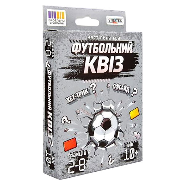 Настольная игра "Футбольный Квиз", укр., Strateg - № 1 Настольная игра "Футбольный Квиз", укр., Strateg - № 1
