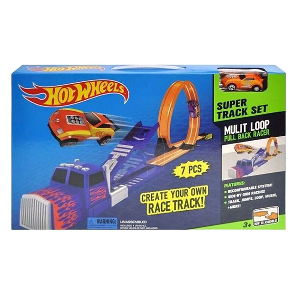 Трек c запуском "Hot Wheels", 7 деталей - № 2 Трек c запуском "Hot Wheels", 7 деталей - № 2