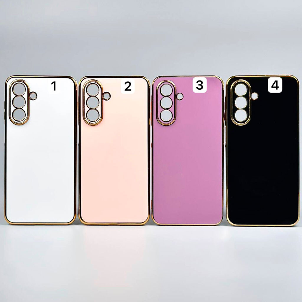 Чехол (накладка) Samsung Galaxy S24 / Galaxy S25, Golden Line Separate Camera, Фиолетовый - № 8 Чехол (накладка) Samsung Galaxy S24 / Galaxy S25, Golden Line Separate Camera, Фиолетовый - № 8