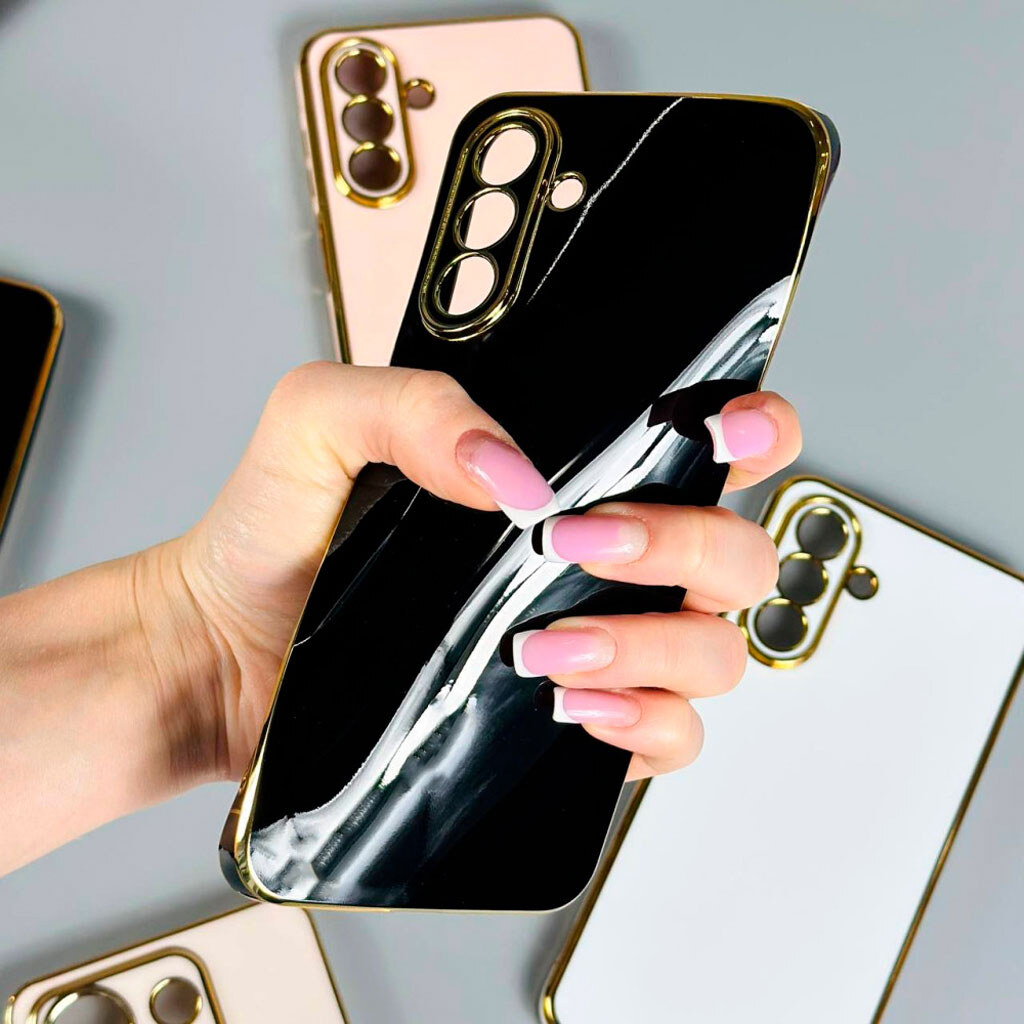 Чохол (накладка) Xiaomi Redmi Note 15 Pro 5G, Golden Line Separate Camera, Білий - № 4 Чохол (накладка) Xiaomi Redmi Note 15 Pro 5G, Golden Line Separate Camera, Білий - № 4