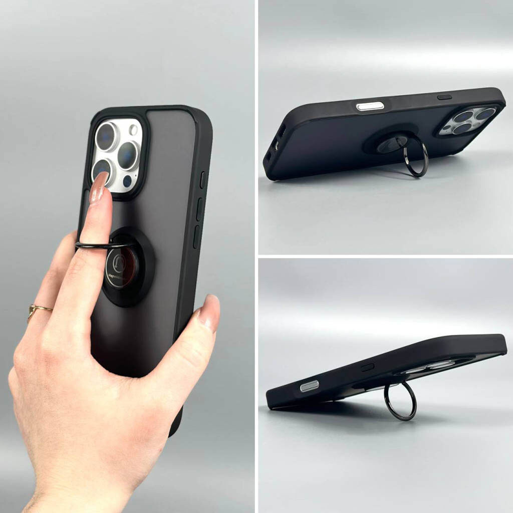 Чохол (накладка) Samsung Galaxy S24 / Galaxy S25, TOTU Ring Series Matte Magnet, Чорний - № 8 Чохол (накладка) Samsung Galaxy S24 / Galaxy S25, TOTU Ring Series Matte Magnet, Чорний - № 8