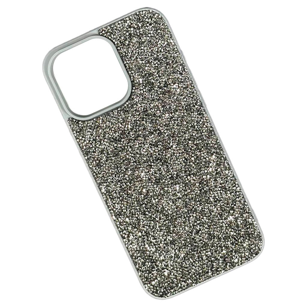 Чохол (накладка) Apple iPhone 13, Swarovski Diamonds, Dark Silver, Срібний - № 1 Чохол (накладка) Apple iPhone 13, Swarovski Diamonds, Dark Silver, Срібний - № 1
