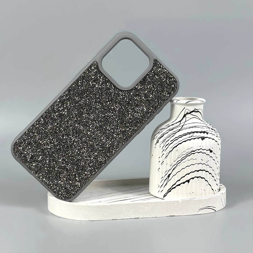 Чохол (накладка) Apple iPhone 17 Pro, Swarovski Diamonds, Dark Silver, Срібний - № 2 Чохол (накладка) Apple iPhone 17 Pro, Swarovski Diamonds, Dark Silver, Срібний - № 2