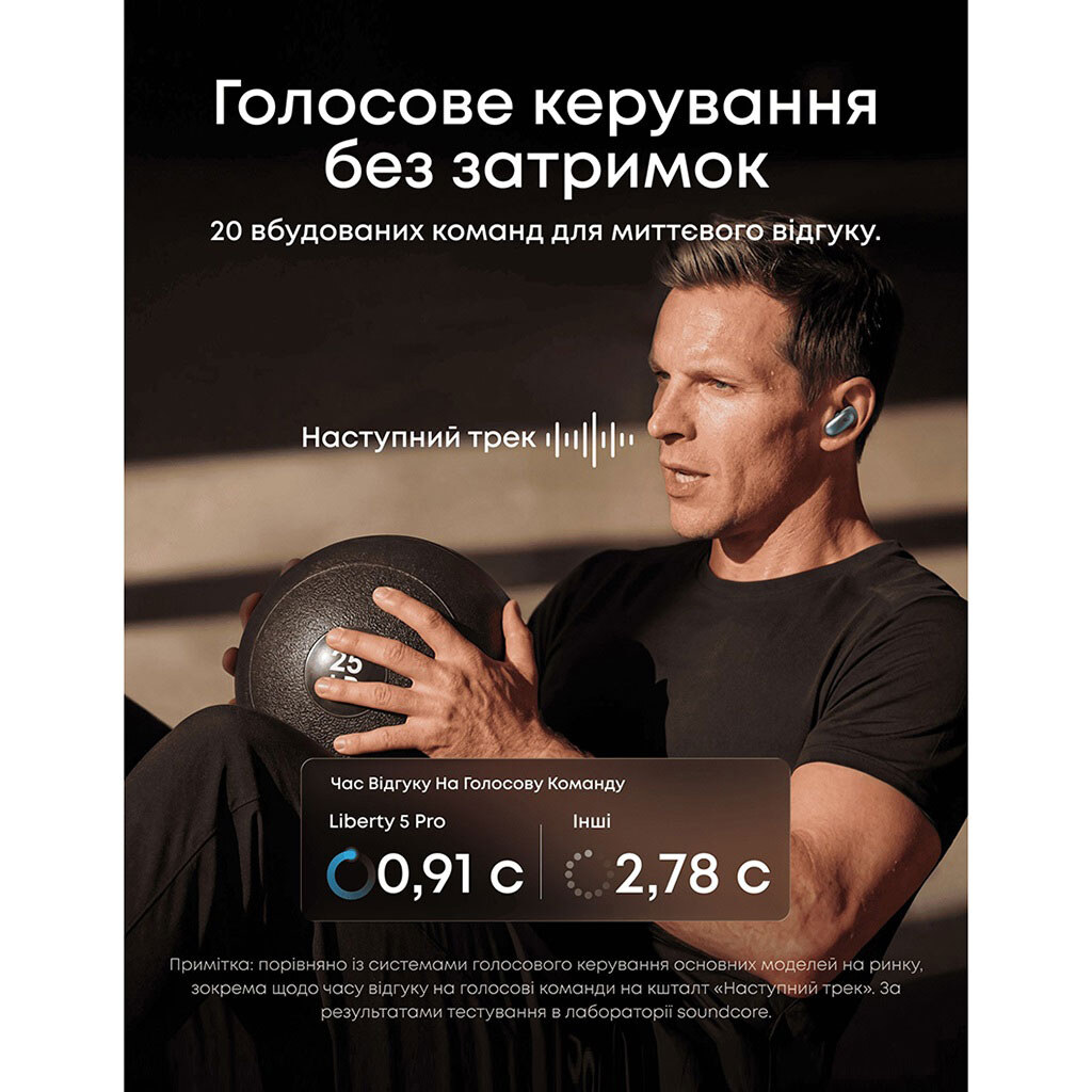 Bluetooth-гарнітура Anker SoundCore Liberty 5 Pro, З мікрофоном, Стерео, Синій - № 13 Bluetooth-гарнітура Anker SoundCore Liberty 5 Pro, З мікрофоном, Стерео, Синій - № 13