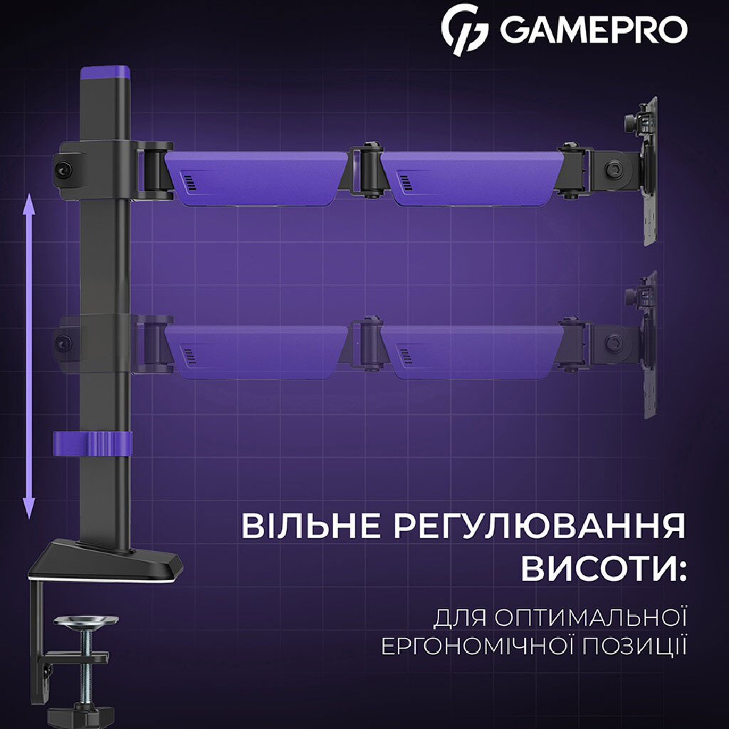 Настільне кріплення GamePro MAG100V, Чорний - № 10 Настільне кріплення GamePro MAG100V, Чорний - № 10