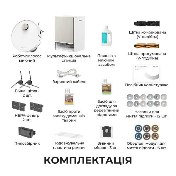 Робот-пылесос Dreame Bot MatriX 10 Ultra, Белый - № 14 Робот-пылесос Dreame Bot MatriX 10 Ultra, Белый - № 14