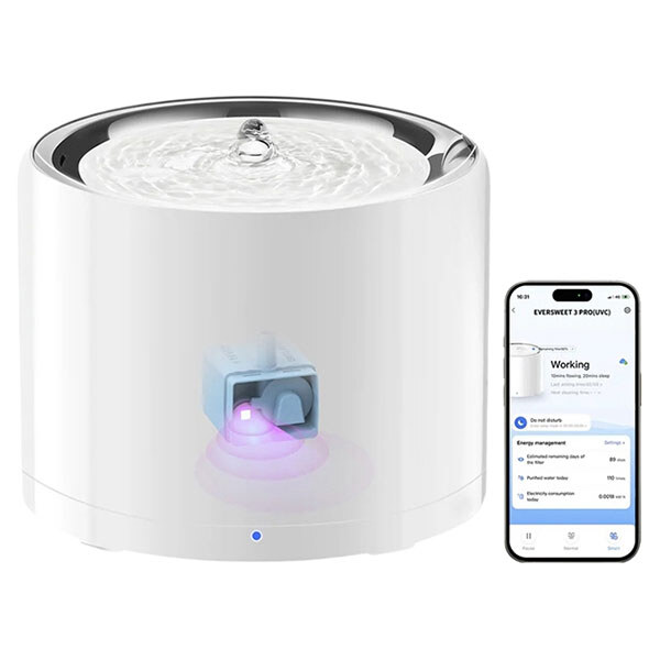 Смарт-поїлка Petkit Eversweet 3 PRO Water Fountain P4108 UVC, Білий - № 2 Смарт-поїлка Petkit Eversweet 3 PRO Water Fountain P4108 UVC, Білий - № 2