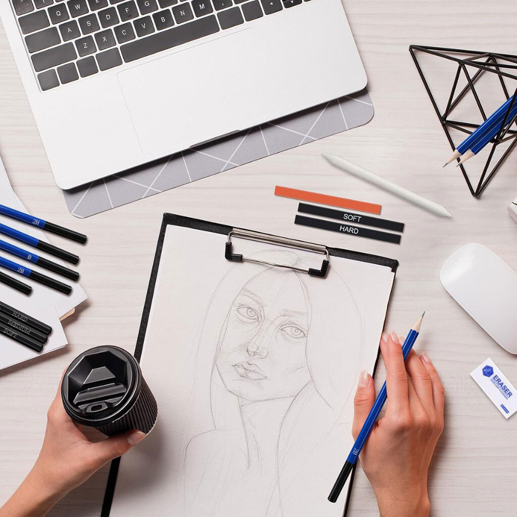 Набор для рисования профессиональный, 17 предметов - № 4 Набор для рисования профессиональный, 17 предметов - № 4