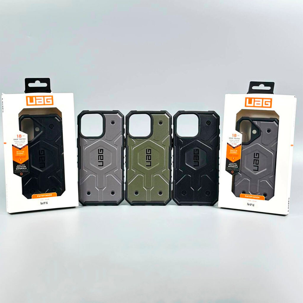 Чехол (накладка) Apple iPhone 16 Pro Max, UAG Pathfinder, MagSafe, Khaki, Зеленый - № 8 Чехол (накладка) Apple iPhone 16 Pro Max, UAG Pathfinder, MagSafe, Khaki, Зеленый - № 8