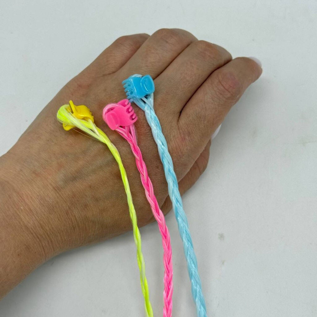 Аксессуары для девочек "Прядки волос ярких цветов на заколках", на планшетке, 44x25x2мм, Mic - № 3 Аксессуары для девочек "Прядки волос ярких цветов на заколках", на планшетке, 44x25x2мм, Mic - № 3