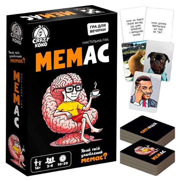 Гра настільна розважальна. "Мемас", укр, Vladi Toys - № 3 Гра настільна розважальна. "Мемас", укр, Vladi Toys - № 3
