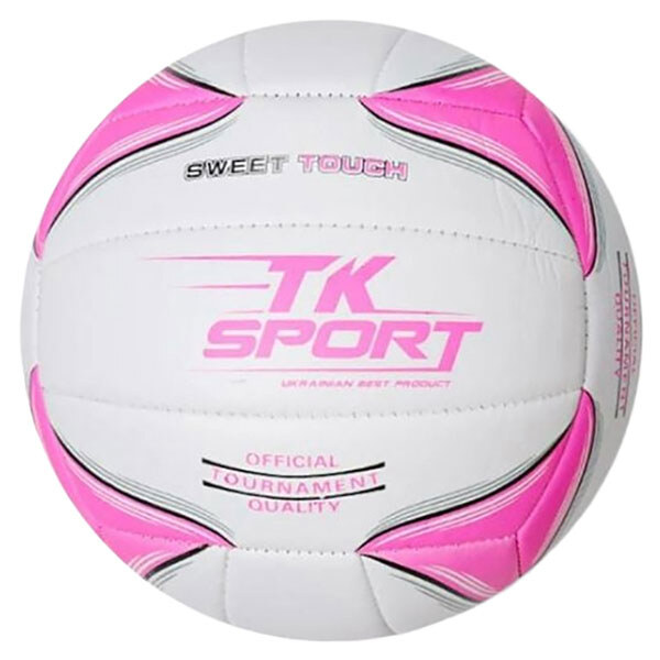Мяч волейбольный, мягкий PVC, 280 грамм, резиновый баллон, Tk Sport - № 1 Мяч волейбольный, мягкий PVC, 280 грамм, резиновый баллон, Tk Sport - № 1